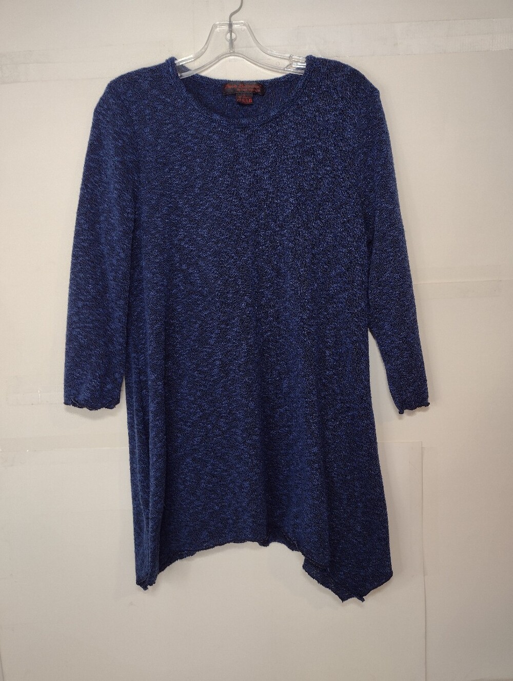 Pleats Collection Women’s Blue Knit Sweater/Tunic Dress -    Size (L)